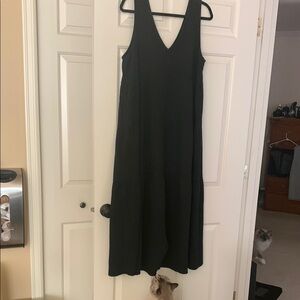 Quince Black Sleeveless V-Neck Maxi Sundress